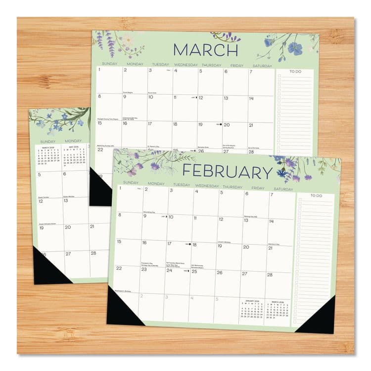 WILLOW CREEK PRESS Wildflowers Large Monthly Desk Pad Calendar, 22 x 17, Multicolor Sheets, Black Headband/Corners, 12-Month (Jan to Dec) 2026 (WPR57308) thumbnail 2