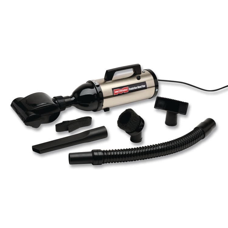 METROVAC Evolution Hand Vacuum with Turbo Brush, Silver/Black (MEV105578543)