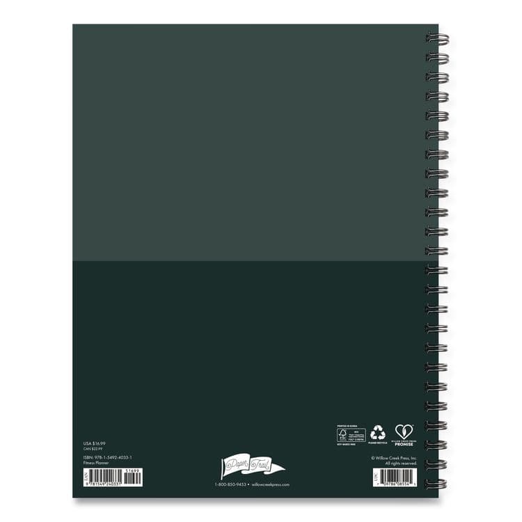 WILLOW CREEK PRESS Fitness Undated Monthly Planner, 11 x 8.5, Black/Gray Cover, 12-Month, Undated (WPR40331) thumbnail 2