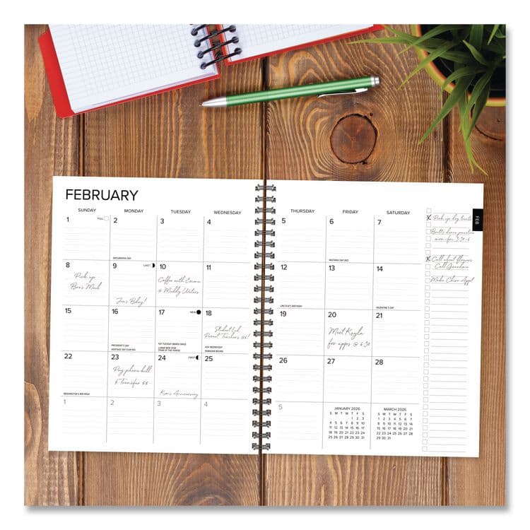 WILLOW CREEK PRESS Basic Black Weekly/Monthly Planner, 11 x 8.5, Black Cover, 12-Month (Jan to Dec): 2026 (WPR57865) thumbnail 3