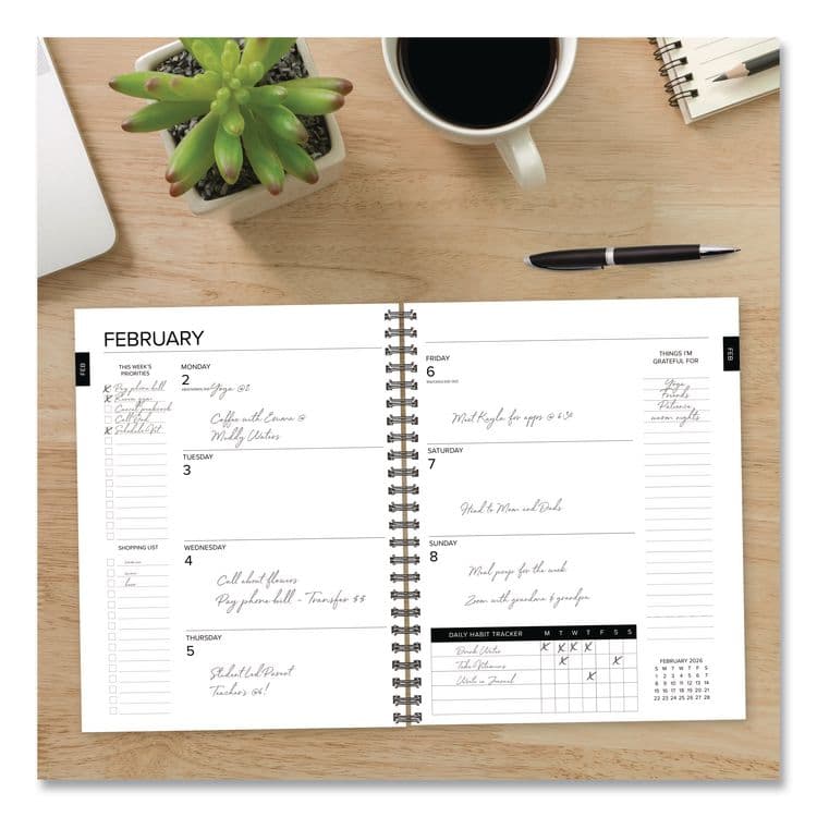 WILLOW CREEK PRESS Basic Gray Weekly/Monthly Planner, 11 x 8.5, Gray Cover, 12-Month (Jan to Dec): 2026 (WPR57872) thumbnail 4