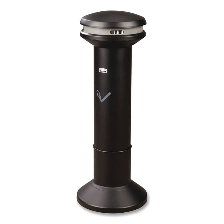 RUBBERMAID COMMERCIAL PROD. Infinity Ultra-High Capacity Smoking Receptacle, 6.7 gal, 15.5 dia x 41.5h, Black (RCP9W34BLA) thumbnail 2