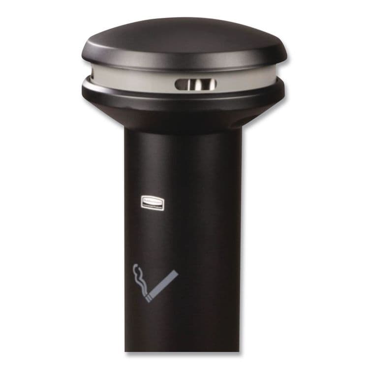 RUBBERMAID COMMERCIAL PROD. Infinity Ultra-High Capacity Smoking Receptacle, 6.7 gal, 15.5 dia x 41.5h, Black (RCP9W34BLA) thumbnail 3