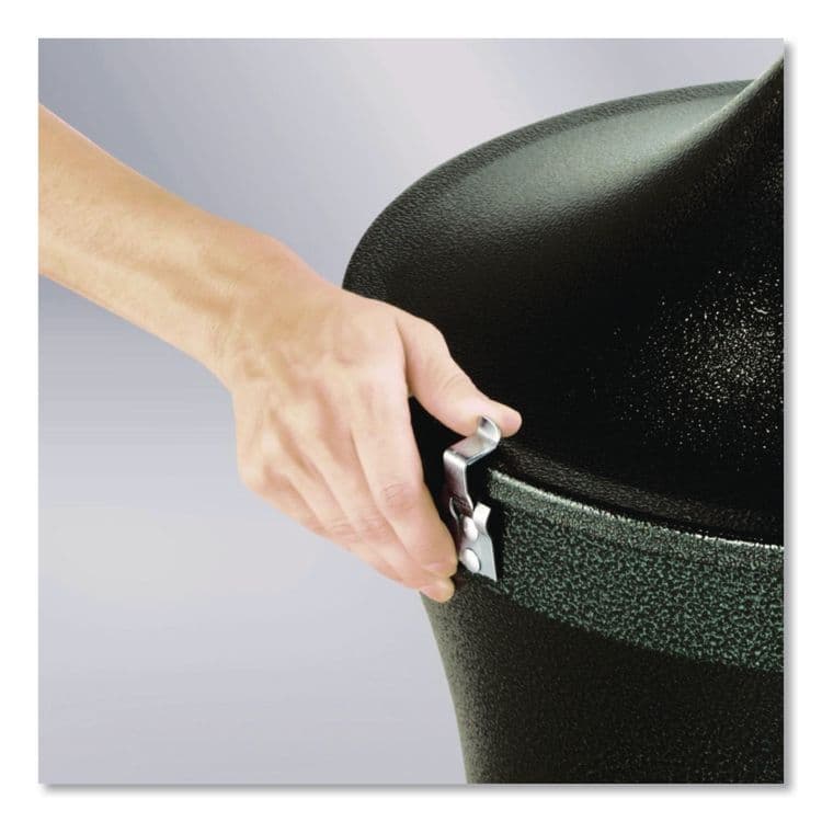 RUBBERMAID COMMERCIAL PROD. Aladdin Smokers' Station, Round, Steel, 4.5 gal, 16 dia x 38.75, Charcoal (RCPR1639EHGR) thumbnail 2