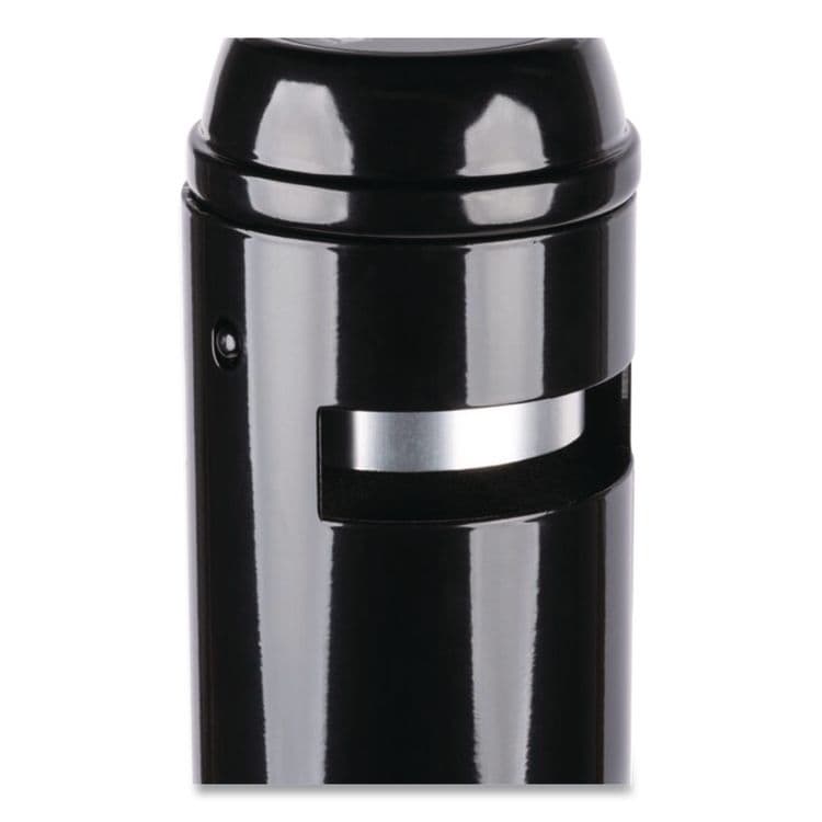 RUBBERMAID COMMERCIAL PROD. Smoker's Pole, Round, Steel, 0.9 gal, 4 dia x 41h, Black (RCPR1BK) thumbnail 2