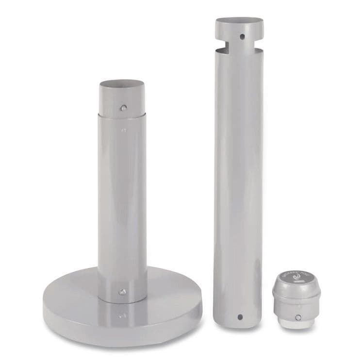 RUBBERMAID COMMERCIAL PROD. Smoker's Pole, Round, Steel, 0.9 gal, 4 dia x 41h, Silver (RCPR1SM) thumbnail 2