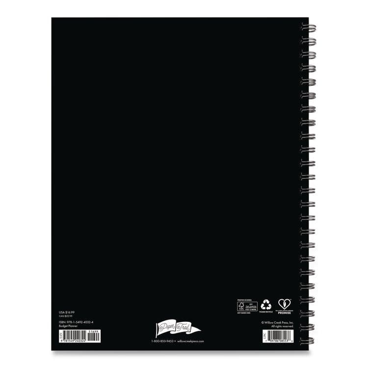 WILLOW CREEK PRESS Budget Monthly Planner, 11 x 8.5, Black Cover, 12-Month, Undated (WPR40324) thumbnail 2