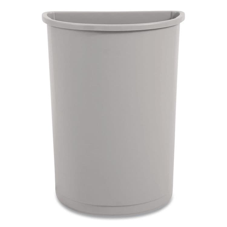 RUBBERMAID COMMERCIAL PROD. Untouchable Half-Round Plastic Receptacle, 21 gal, Plastic, Gray (RCP352000GY)