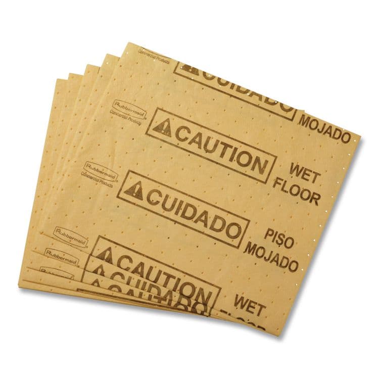 RUBBERMAID COMMERCIAL PROD. Over-The-Spill Pad Tablet, 12 oz, 14 x 16.5, 25/Pack (RCP4253YEL) thumbnail 2