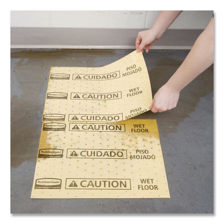 RUBBERMAID COMMERCIAL PROD. Over-The-Spill Pad Tablet, 12 oz, 14 x 16.5, 25/Pack (RCP4253YEL) thumbnail 3