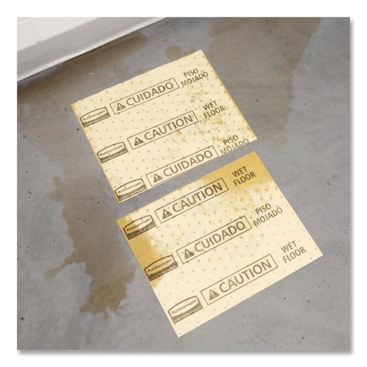 RUBBERMAID COMMERCIAL PROD. Over-The-Spill Pad Tablet, 12 oz, 14 x 16.5, 25/Pack (RCP4253YEL) thumbnail 4