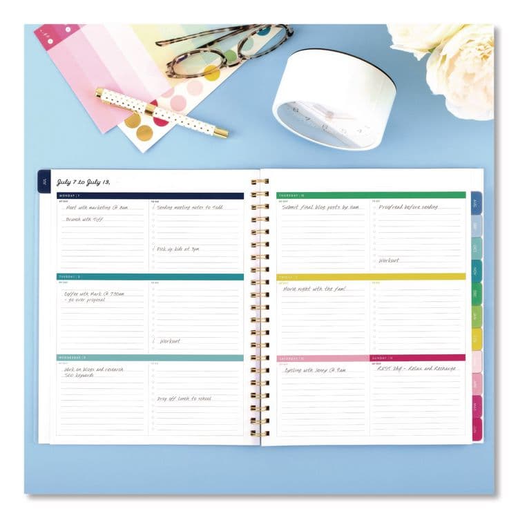 AT-A-GLANCE Simplified Planner by Emily Ley: Academic Weekly/Monthly Book, 11 x 8.5, Lilac Plaid Cover, 12-Month: July 2025 to June 2026 (AAGEL39901A26) thumbnail 2