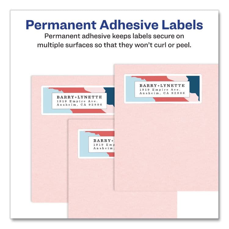 AVERY PRODUCTS CORPORATION Easy Peel White Address Labels with Sure Feed Technology, Laser, 1 x 2.63, 30/Sheet, 100 Sheets/Pack, 5 Packs/Carton (AVE5160CT) thumbnail 3