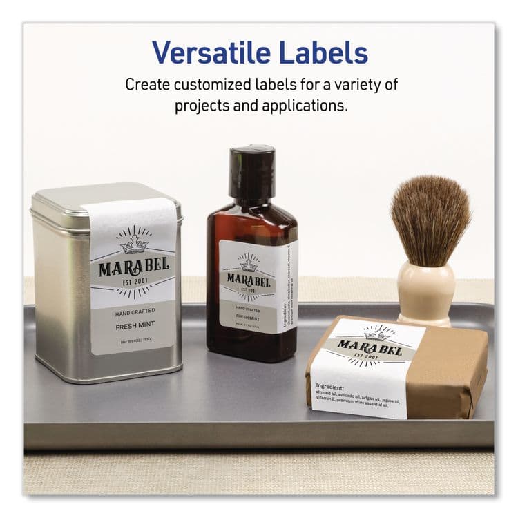 AVERY PRODUCTS CORPORATION Rectangular Labels with Sure Feed Technology, Inkjet/Laser, 2 x 3, Matte White, 8 Labels/Sheet, 25 Sheets/Pack (AVE05619) thumbnail 3