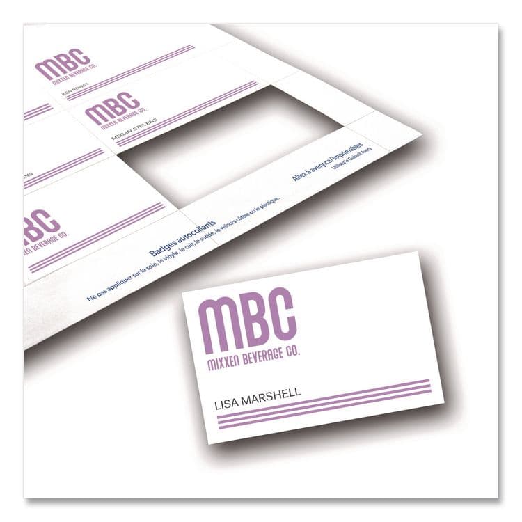 AVERY PRODUCTS CORPORATION Name Badge Insert Refills, Horizontal, 3 x 4, White, 600/Pack (AVE35392) thumbnail 2