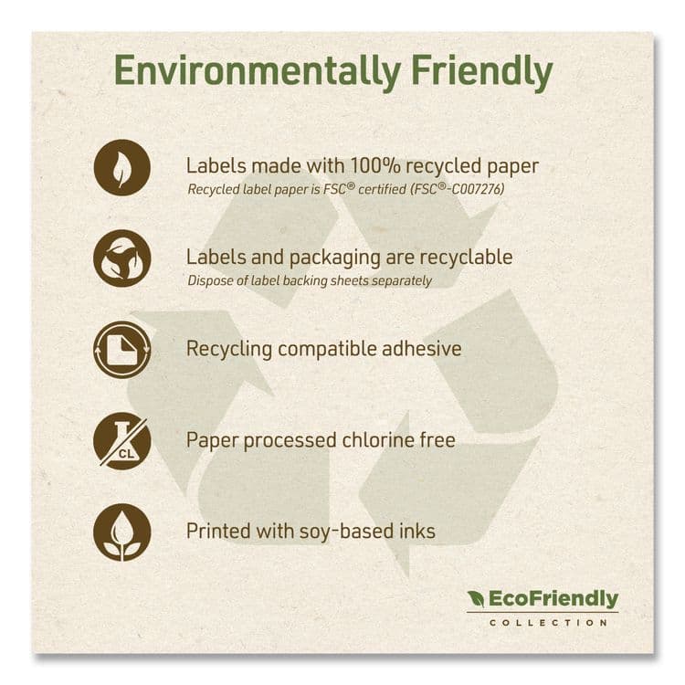 AVERY PRODUCTS CORPORATION EcoFriendly Recycled Shipping Labels, Inkjet/Laser, 5.5 x 8.5, White, 2/Sheet, 10 Sheets/Pack (AVE48808) thumbnail 4