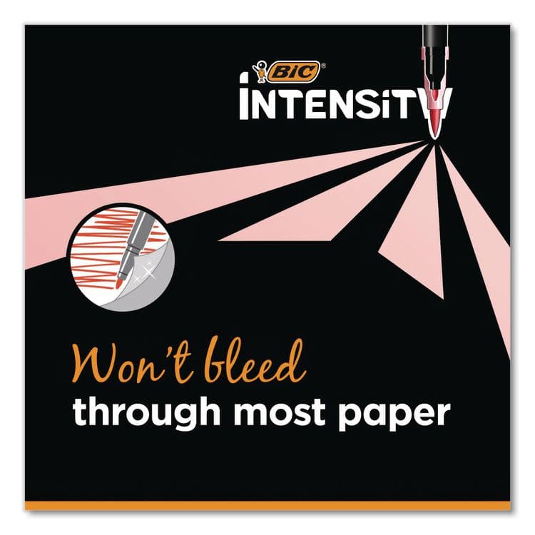 BIC CORP. Intensity Fineliner Dual Tip Felt Pen, Stick, Fine 0.7 mm Bullet, Variable Brush, Assorted Pastel Ink/Barrel Colors, 6/Pack (BICFPPDT6AST) thumbnail 4