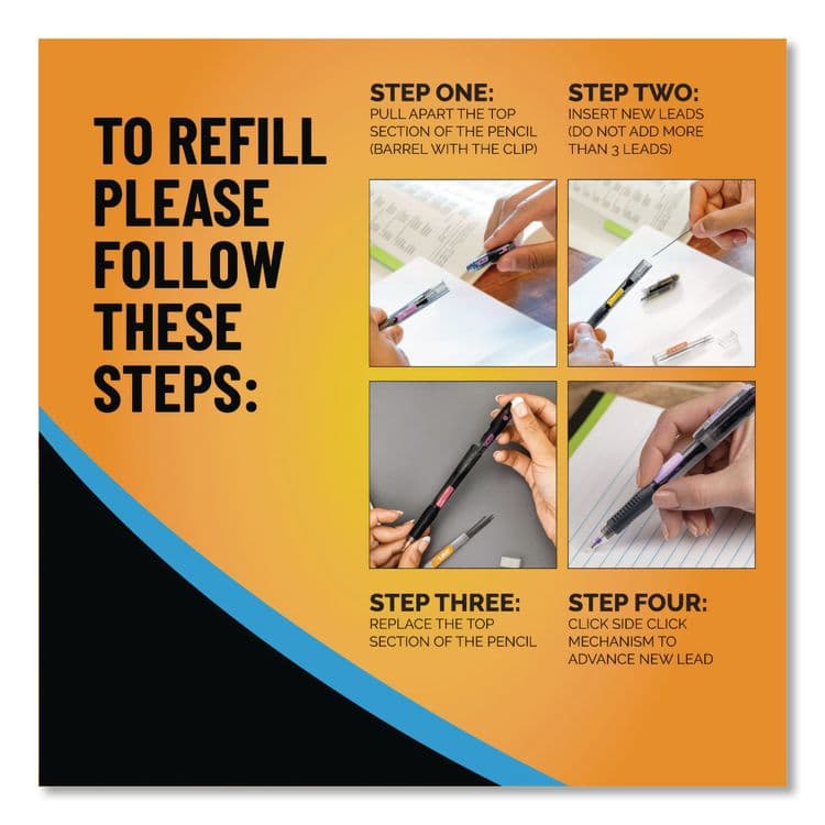 BIC CORP. Break Resistant Lead Refills, 0.7 mm, HB, Black, 6 Leads/Tube, 6 Tubes/Pack (BICLMV7PR42AST) thumbnail 3