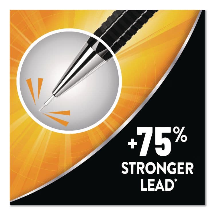 BIC CORP. Break Resistant Pro Mechanical Pencils, 0.7 mm, HB (#2), Black Lead, Black Barrel (BICMVR7P1BLK) thumbnail 3