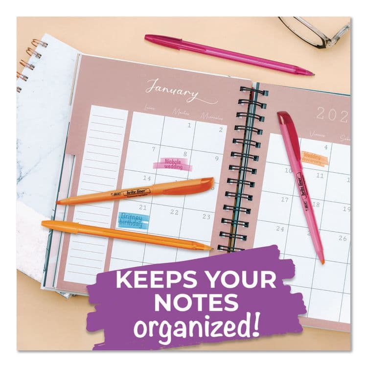 BIC CORP. Plan It Sets Ballpoint Pen and Highlighter Pack, Assorted Colors, (5) Highlighters, (5) Pens (BICWMSBL10AST) thumbnail 3