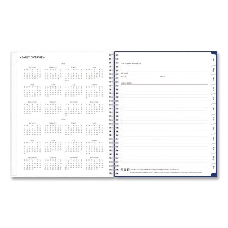 BLUE SKY Blue Block Academic Year Weekly/Monthly Planner, 11 x 8.5, Blue Cover, 12-Month: July 2025 to June 2026 (BLS156066A26) thumbnail 4