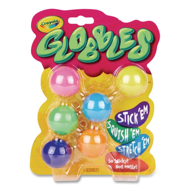 BINNEY & SMITH / CRAYOLA Globbles Squish Toys, Ages 4 and Up, Assorted Colors, 6/Pack (CYO747294)