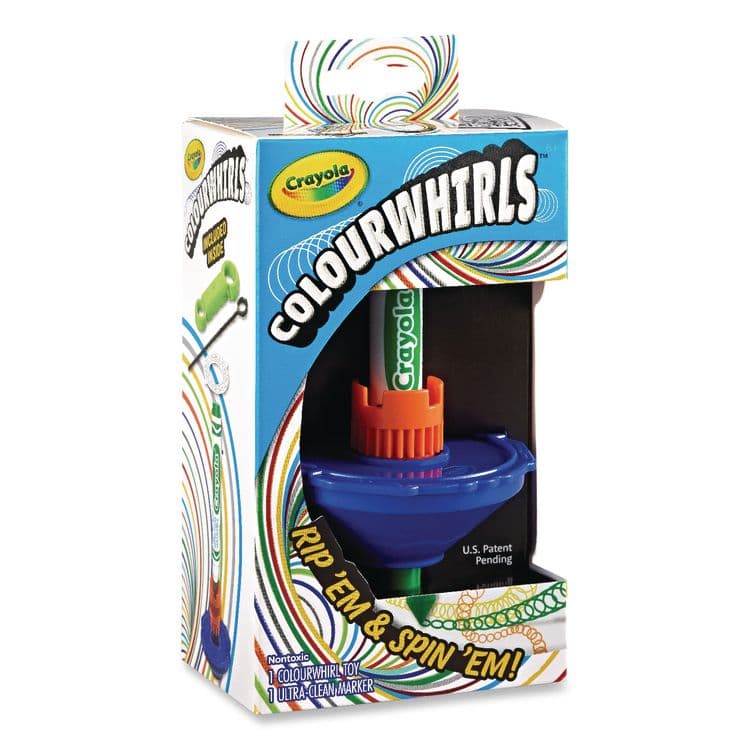 BINNEY & SMITH / CRAYOLA Colourwhirls Toy with (1) Rip-Cord Spinner and (1) Ultra-Clean Washable Marker, Ages 6 and Up, 4 Pieces (CYO747645) thumbnail 3