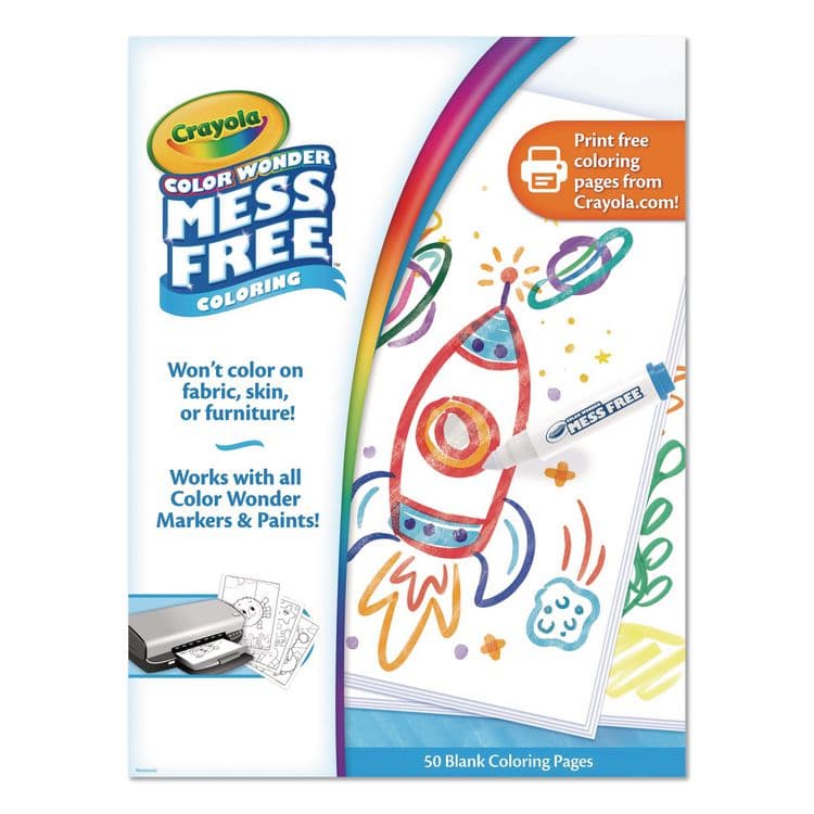 BINNEY & SMITH / CRAYOLA Color Wonder Blank Coloring Book, Ages 3 and Up, 50 Pages (CYO752840)