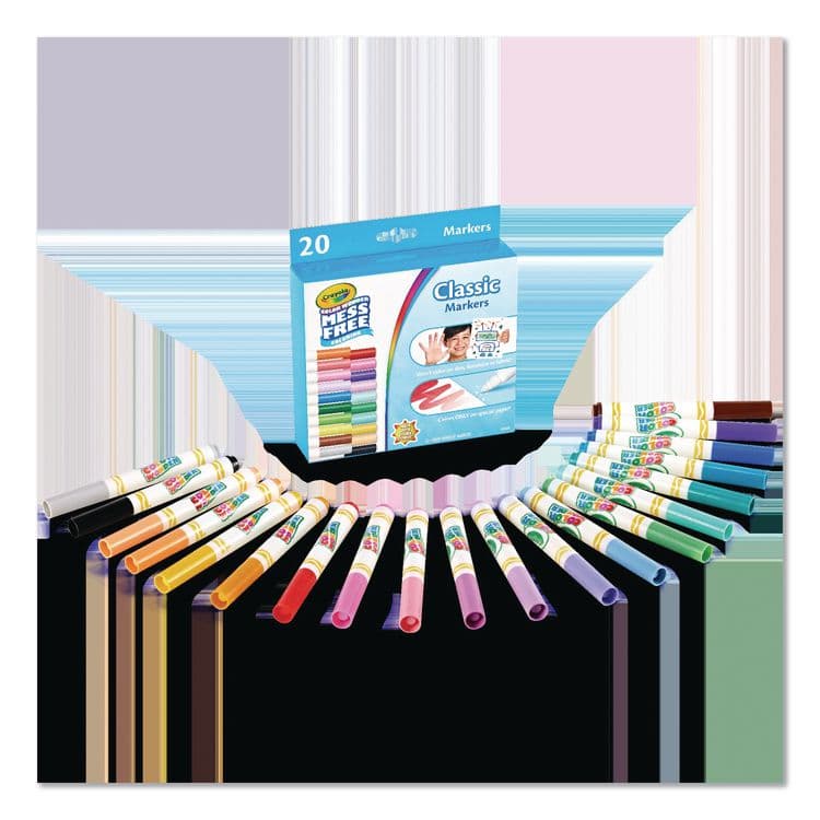 BINNEY & SMITH / CRAYOLA Color Wonder Mess-Free Markers, Broad Bullet Tips, Assorted Colors, 20/Pack (CYO752857) thumbnail 4