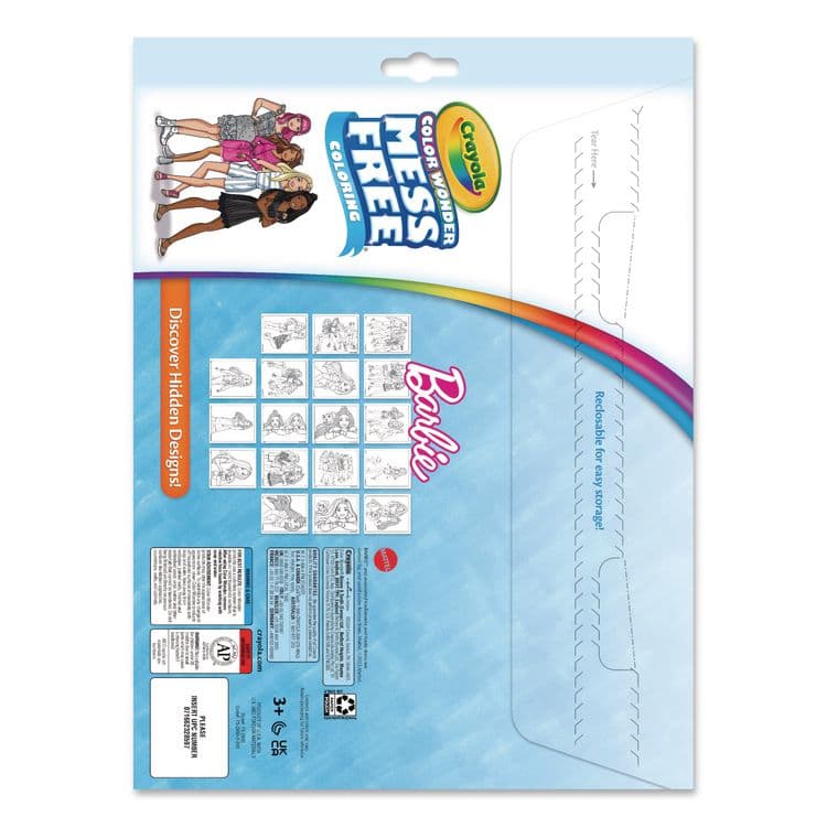 BINNEY & SMITH / CRAYOLA Color Wonder Barbie Coloring Pad and Markers, Ages 3 and Up, 18 Pages (CYO752859) thumbnail 2