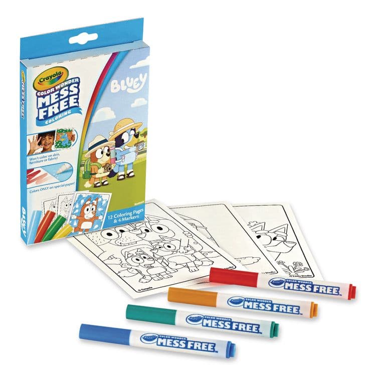 BINNEY & SMITH / CRAYOLA Color Wonder Bluey Mini Box Set, Ages 3 and Up, 12 Pages (CYO752863)