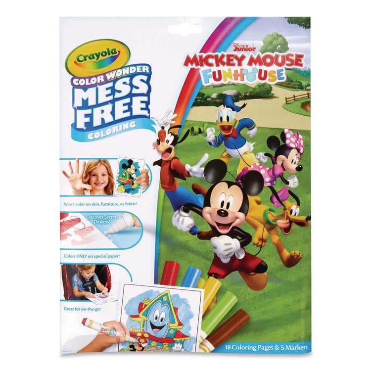 BINNEY & SMITH / CRAYOLA Color Wonder Mickey Mouse Clubhouse Coloring Book, Ages 3 and Up, 18 Pages (CYO757006)