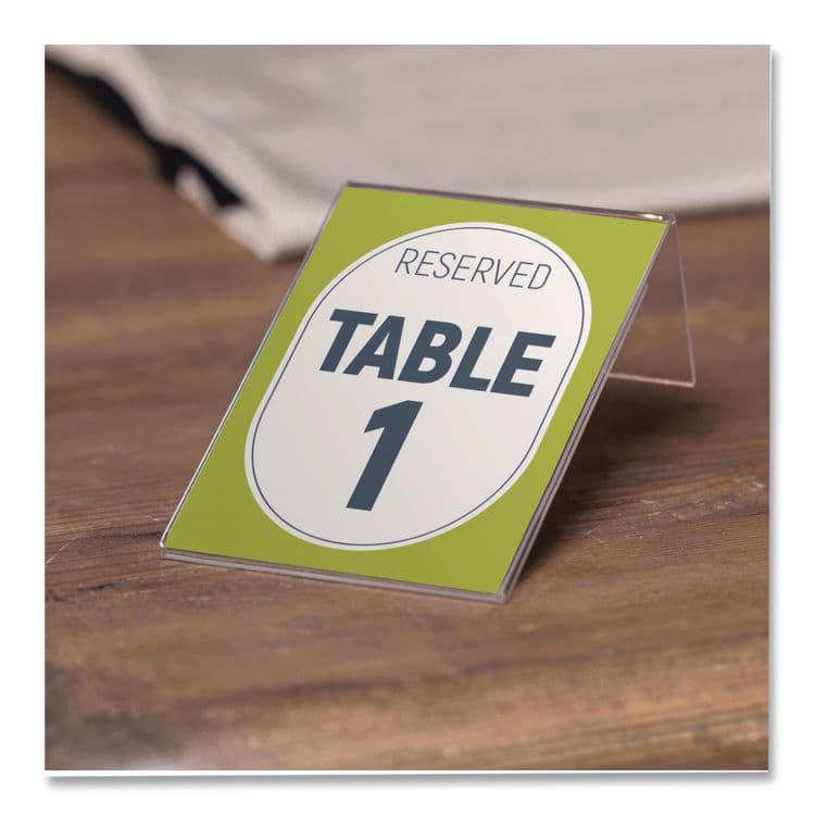 DEFLECTO CORPORATION Mini Tabletop Sign Holder, 3 x 4 Insert, Clear (DEF20006RT) thumbnail 3