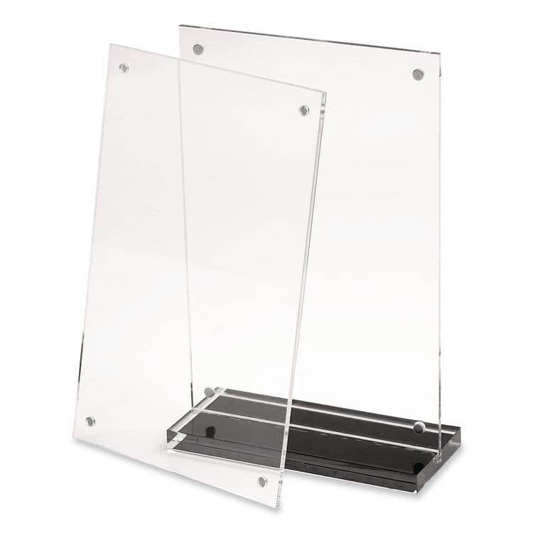 DEFLECTO CORPORATION Acrylic Tabletop Sign Holder, 4 x 6 Insert, Clear (DEFWP249TR46B)