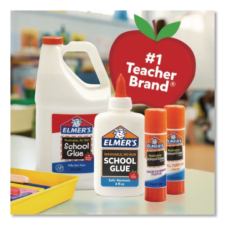 ELMER'S PRODUCTS, . Washable School Glue, 4 oz, Dries Clear, 12/Pack (EPIE304SP) thumbnail 3