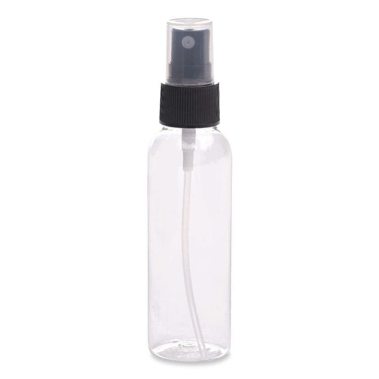 EXCELLO GLOBAL PRODUCTS Travel Toiletry Spray Bottle, 2 oz, Clear with Black Spray Nozzle (EXOSPLSTRVL0008)