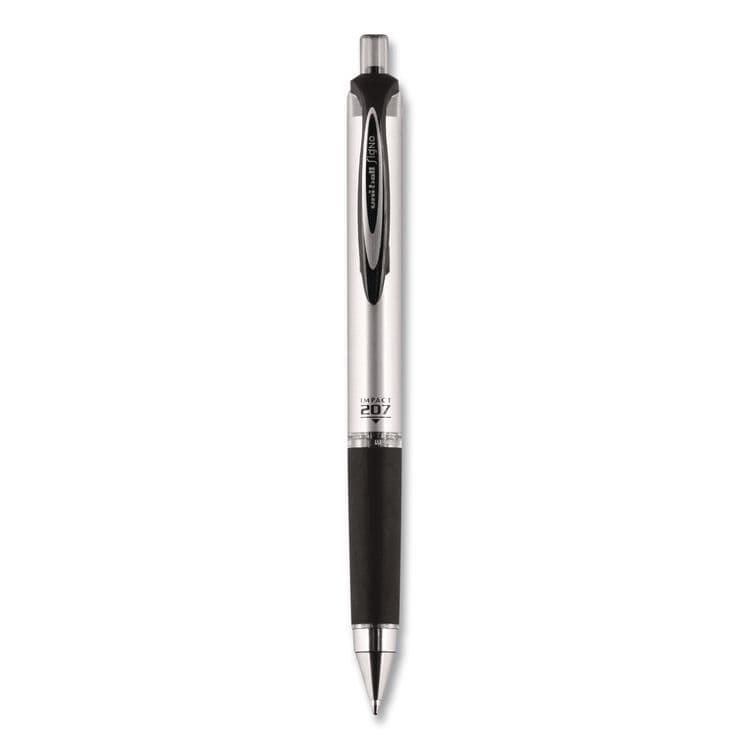 UNI 207 Impact RT Gel Pen, Retractable, Bold 1 mm, Blue Ink, Black/Blue Barrel (UBC65871)