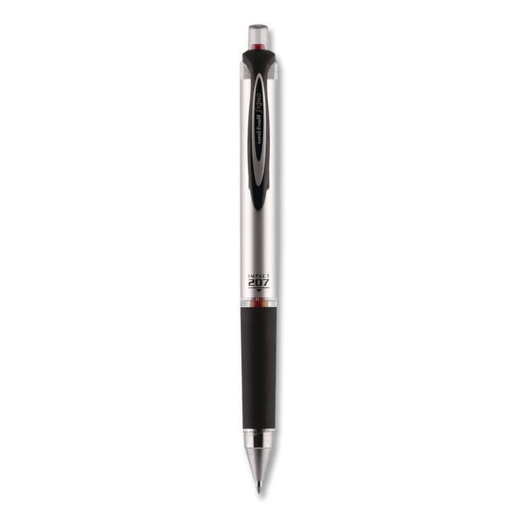 UNI 207 Impact RT Gel Pen, Retractable, Bold 1 mm, Red Ink, Black/Red Barrel (UBC65872)