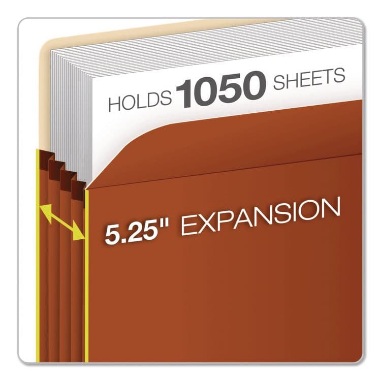 TOPS BUSINESS FORMS Expanding Pocket, 5.25" Expansion, Letter Size, Brown, 50/Carton (PFXS34GCT) thumbnail 2
