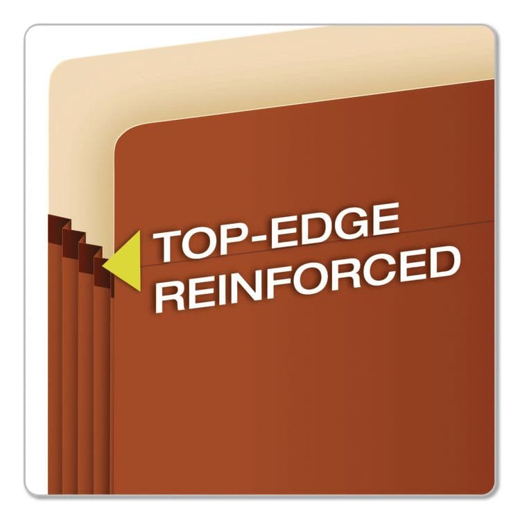 TOPS BUSINESS FORMS Expanding Pocket, 5.25" Expansion, Letter Size, Brown, 50/Carton (PFXS34GCT) thumbnail 3