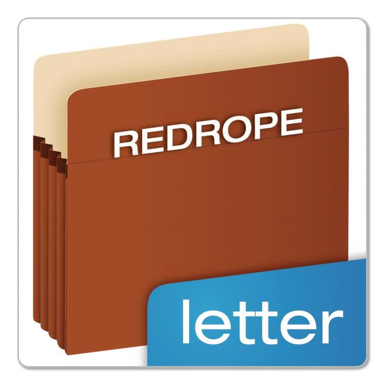 TOPS BUSINESS FORMS Expanding Pocket, 5.25" Expansion, Letter Size, Brown, 50/Carton (PFXS34GCT) thumbnail 4