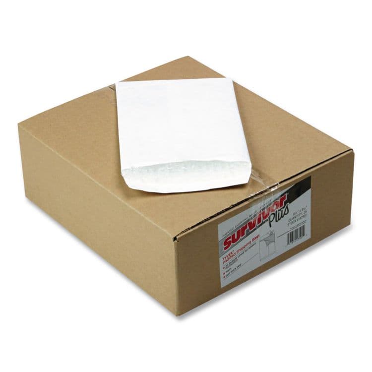 QUALITY PARK PRODUCTS Bubble Mailer of DuPont Tyvek, #0, Air Cushion, Redi-Strip Adhesive Closure, 6.5 x 9.5, White, 25/Box (QUAR7501) thumbnail 2