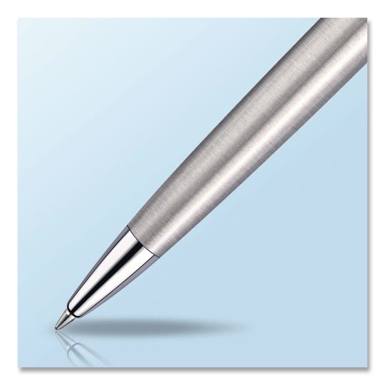 SANFORD Hemisphere Ballpoint Pen, Retractable, Medium 1 mm, Blue Ink, Brushed Stainless Steel/Palladium-Chrome Barrel (WATS0920470) thumbnail 4