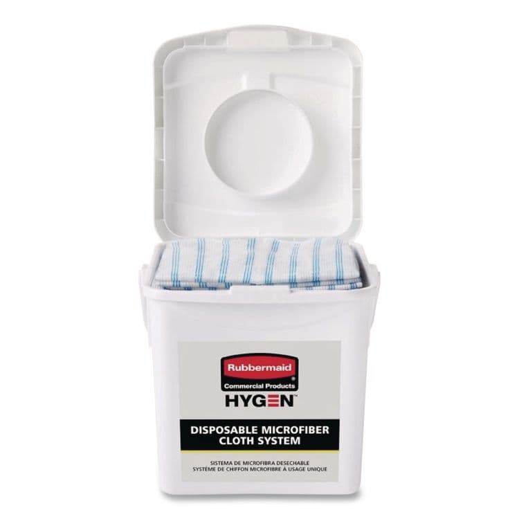 RUBBERMAID COMMERCIAL PROD. Disposable Microfiber Charging Bucket, 7.92 x 7.75 x 7.44, White, 4/Carton (RCP2135007) thumbnail 3