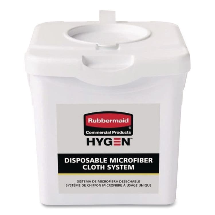 RUBBERMAID COMMERCIAL PROD. Disposable Microfiber Charging Bucket, 7.92 x 7.75 x 7.44, White, 4/Carton (RCP2135007)
