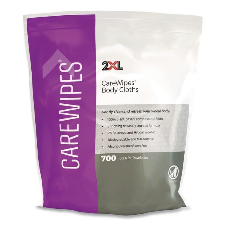 2XL CORPORATION, . Performance Body Cloths, 1-Ply, 6 x 8, Unscented, White, 700/Pack, 2 Packs/Carton (TXLL336) thumbnail 3