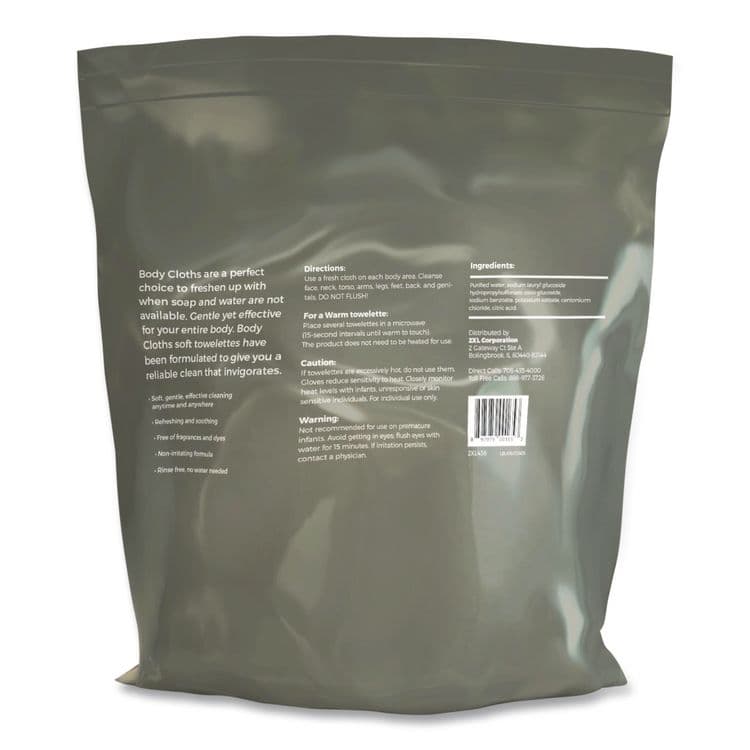 2XL CORPORATION, . Performance Body Cloths, 1-Ply, 6 x 8, Unscented, White, 700/Pack, 2 Packs/Carton (TXLL336) thumbnail 2