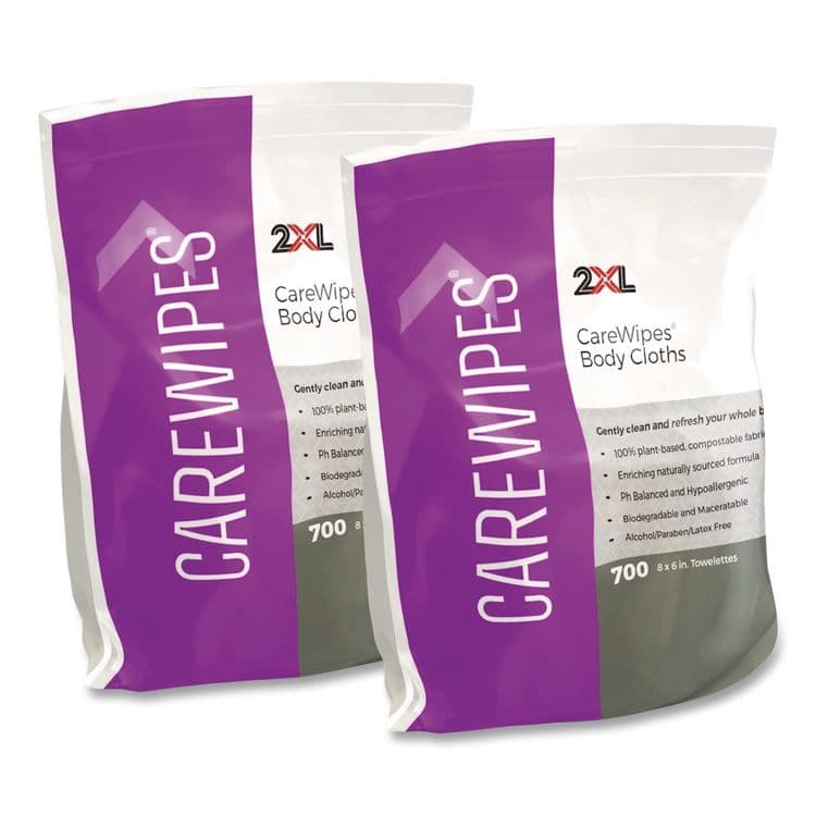 2XL CORPORATION, . Performance Body Cloths, 1-Ply, 6 x 8, Unscented, White, 700/Pack, 2 Packs/Carton (TXLL336)