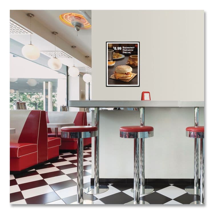 EXCELLO GLOBAL PRODUCTS Poster Frame, Plastic, 24 x 36 Insert, Black, 10/Pack (EXOPPFRM2436CP) thumbnail 3