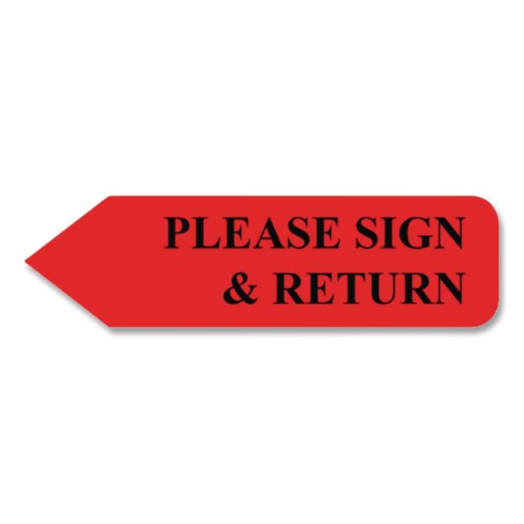 REDI-TAG CORPORATION Arrow Message Page Flags in Dispenser, "Please Sign and Return", Red, 120 Flags/Dispenser (RTG81344) thumbnail 3